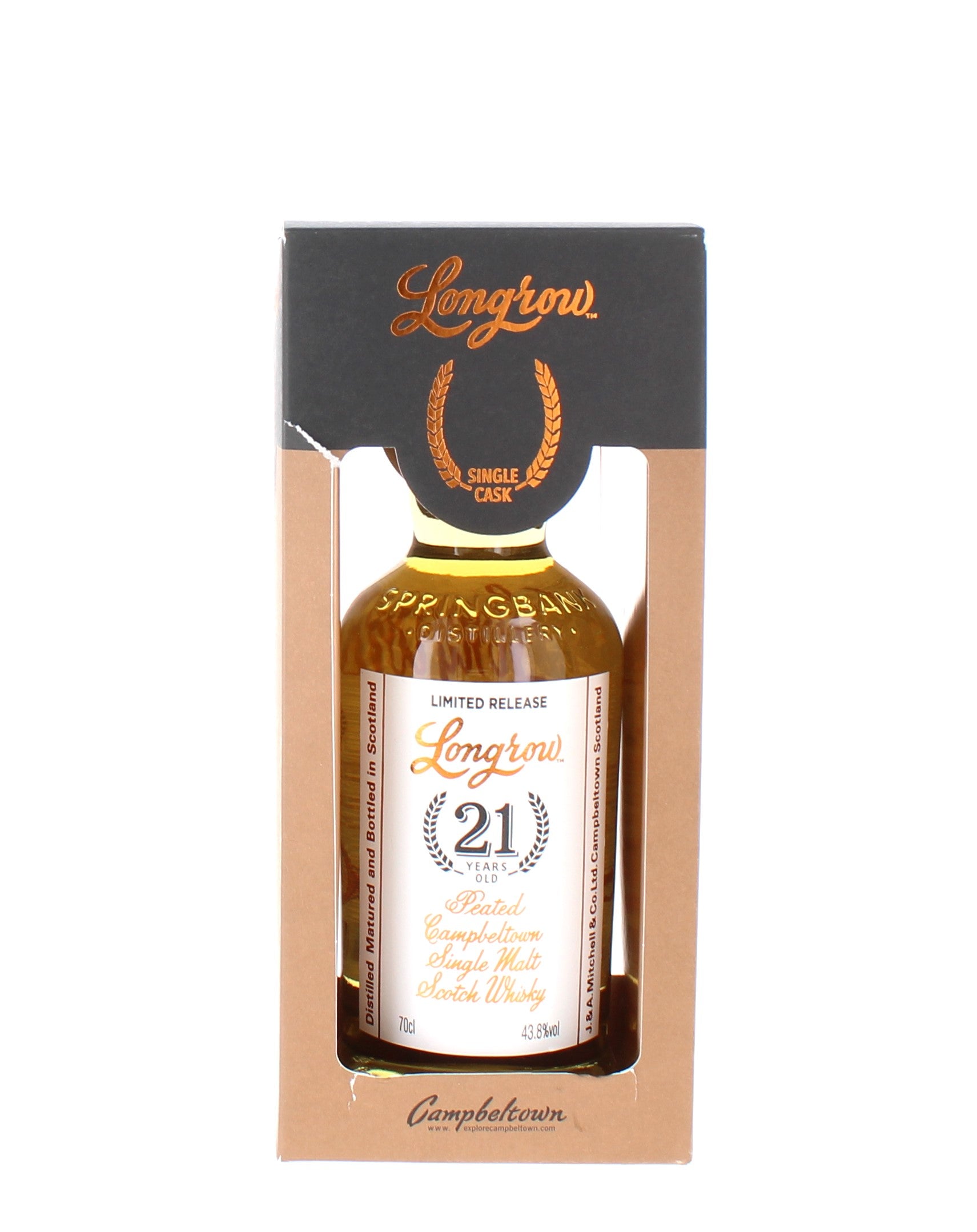 Longrow 21 Year Old Single Cask Single Malt Scotch Whisky - 70cl 43.8%
