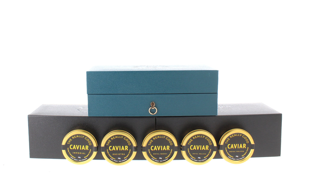 Luxury Whisky & Caviar Gift Set – 10 × 3cl Whisky Drams & 5 × 50g Premium Caviars