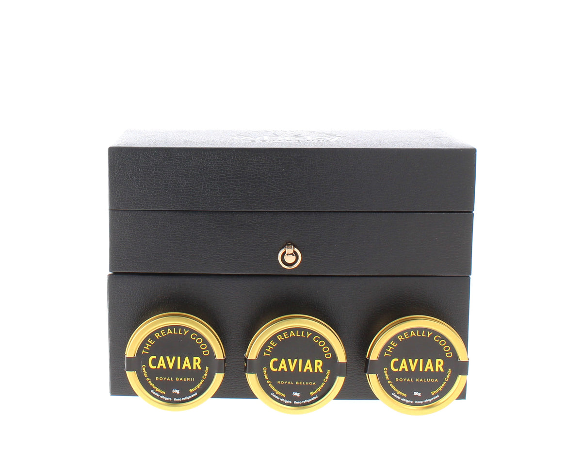Luxury Whisky & Caviar Gift Set – 10 × 3cl Whisky Drams & 3 × 50g