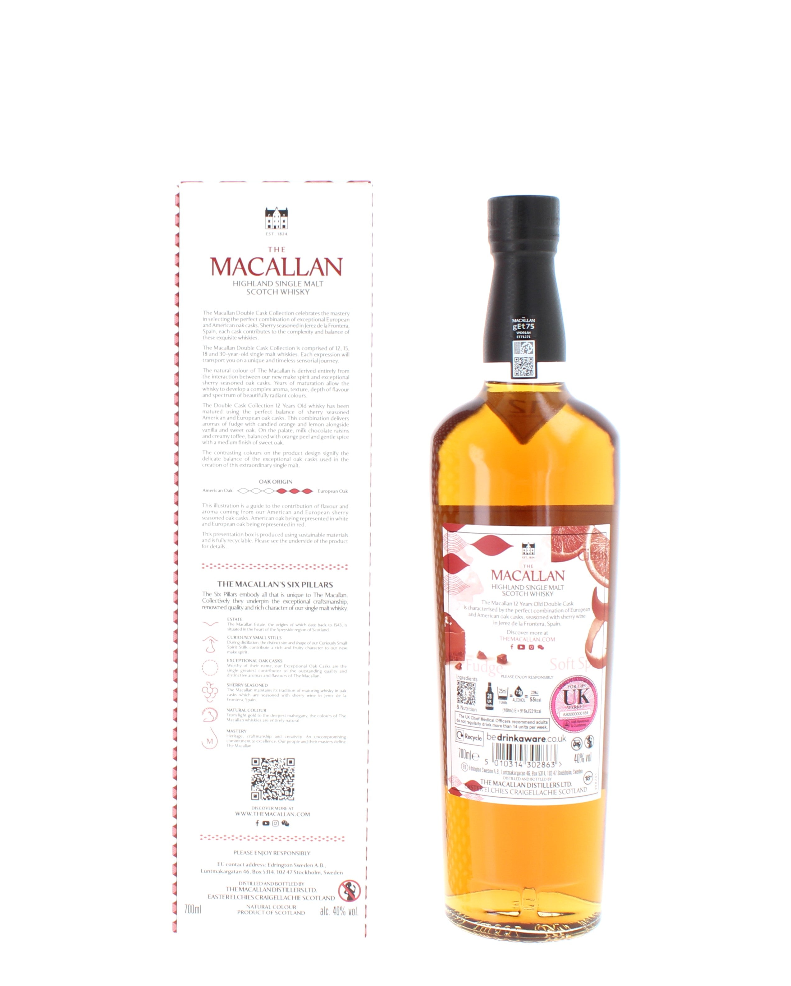 Macallan 12 Year Old Double Cask Whisky - 70cl 40% – The Really