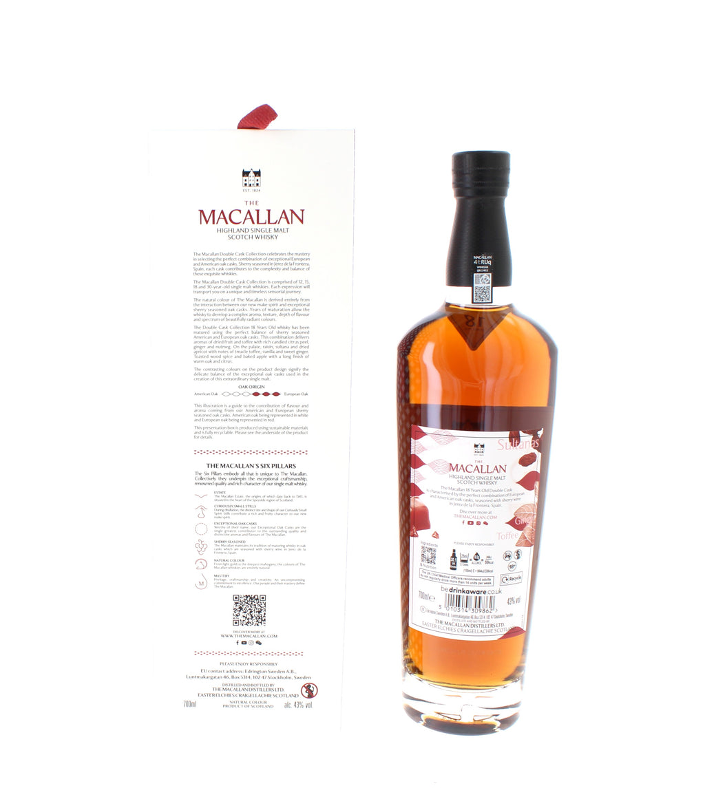 Macallan 18 Year Old Double Cask 2026 Release Single Malt - 70cl 43%