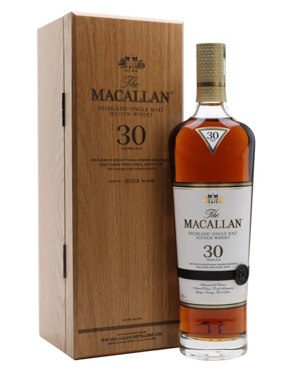 The Macallan 30 Year Old Sherry Oak Single Malt Scotch Whisky 70cl 43%