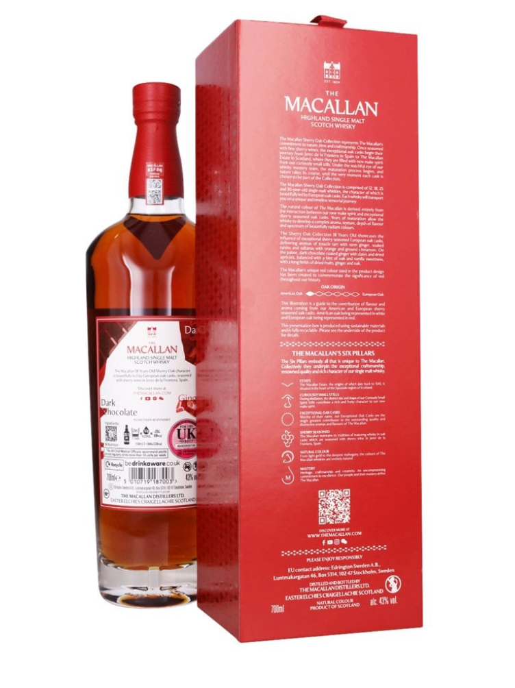 Macallan 18 Year Old Sherry Oak 2025 Release - 70cl 43%