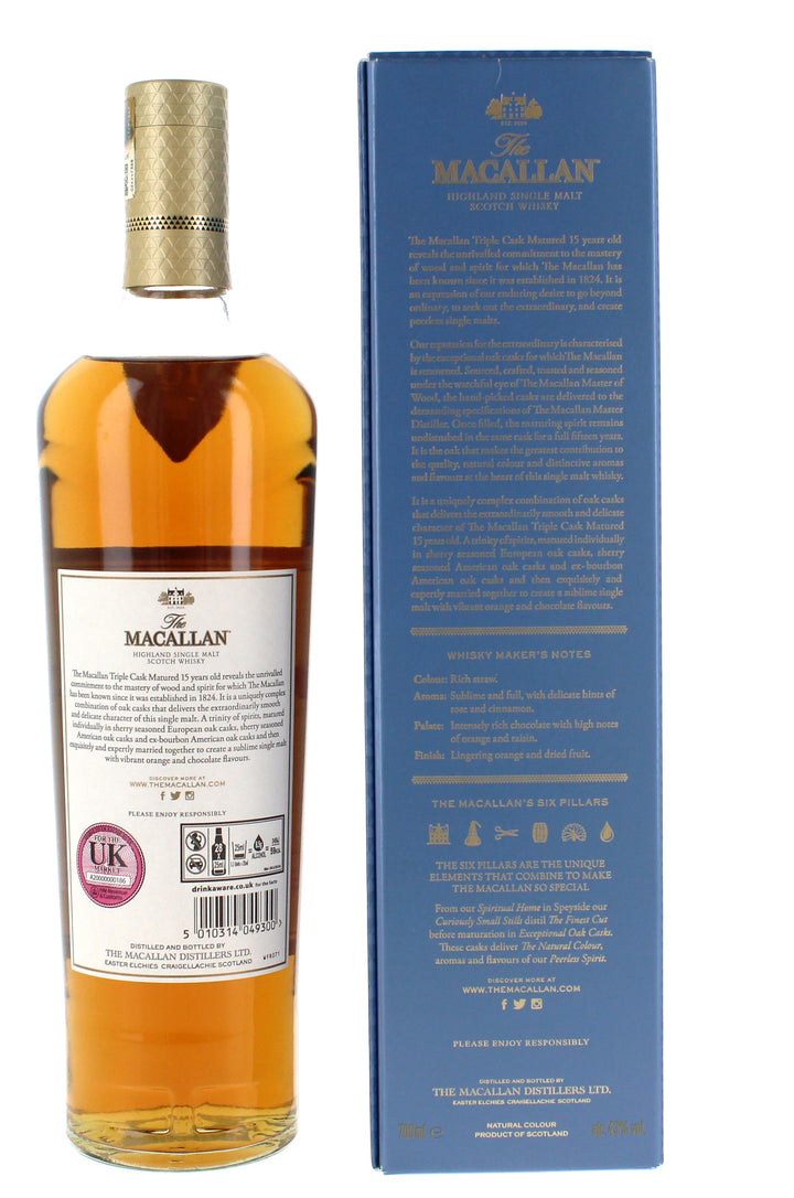 Macallan 15 Year Old Triple Cask Matured - 70cl 43%