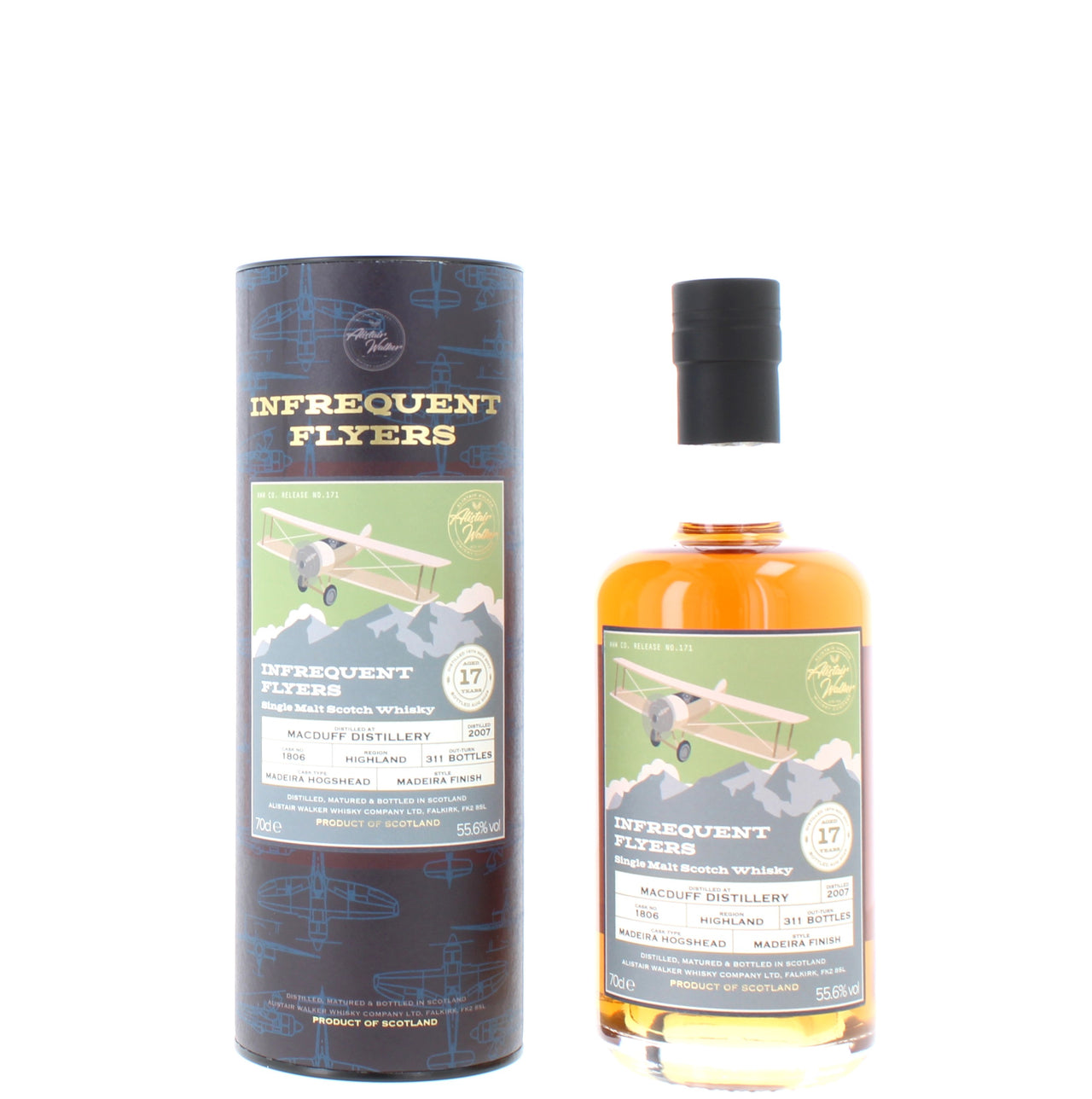 Macduff 17 Year Old 2007 (Cask No 1806) Infrequent Flyers Single Malt - 70cl 55.6%