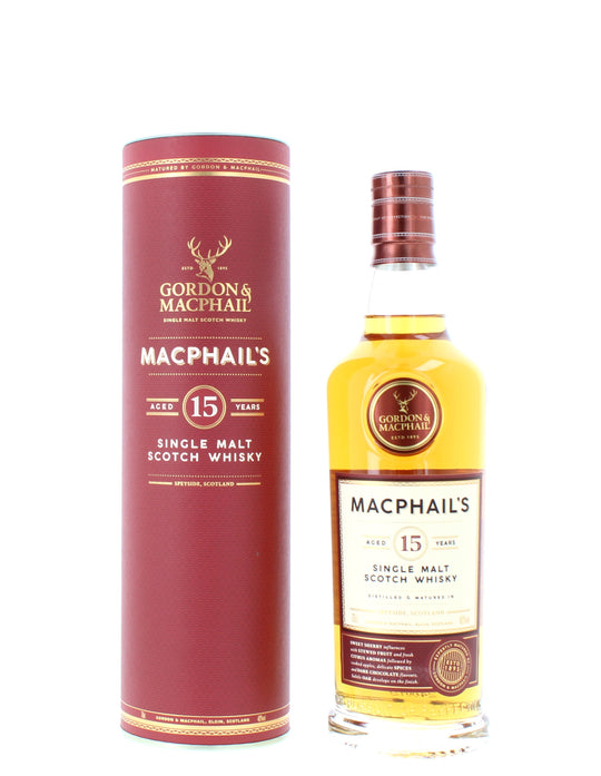 MacPhails 15 Year Old Gordon MacPhail Single Malt - 70cl 40%