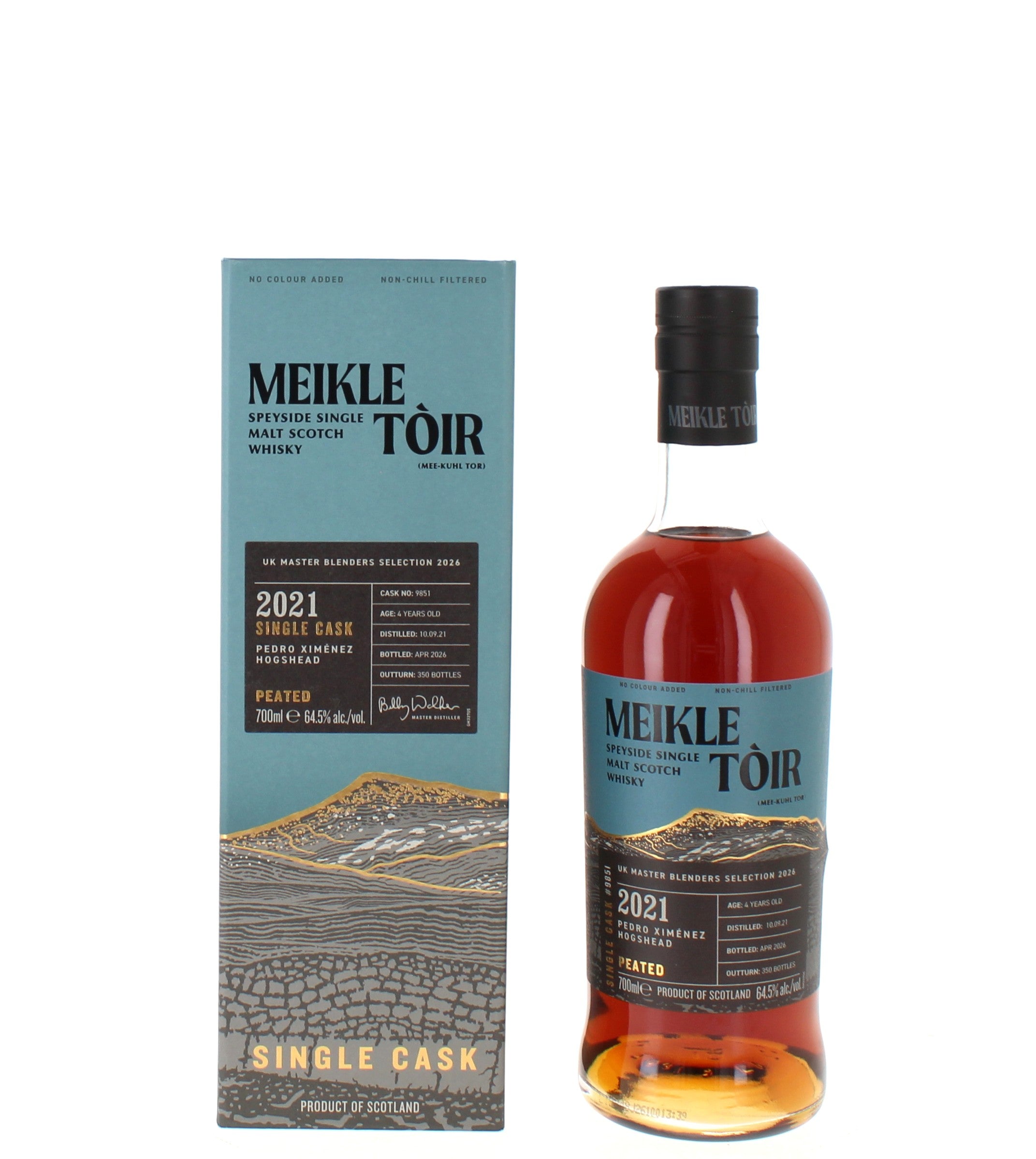 Meikle Toir 4 Year Old 2021 Single Cask Peated Speyside Single Malt - 70cl 64.5%