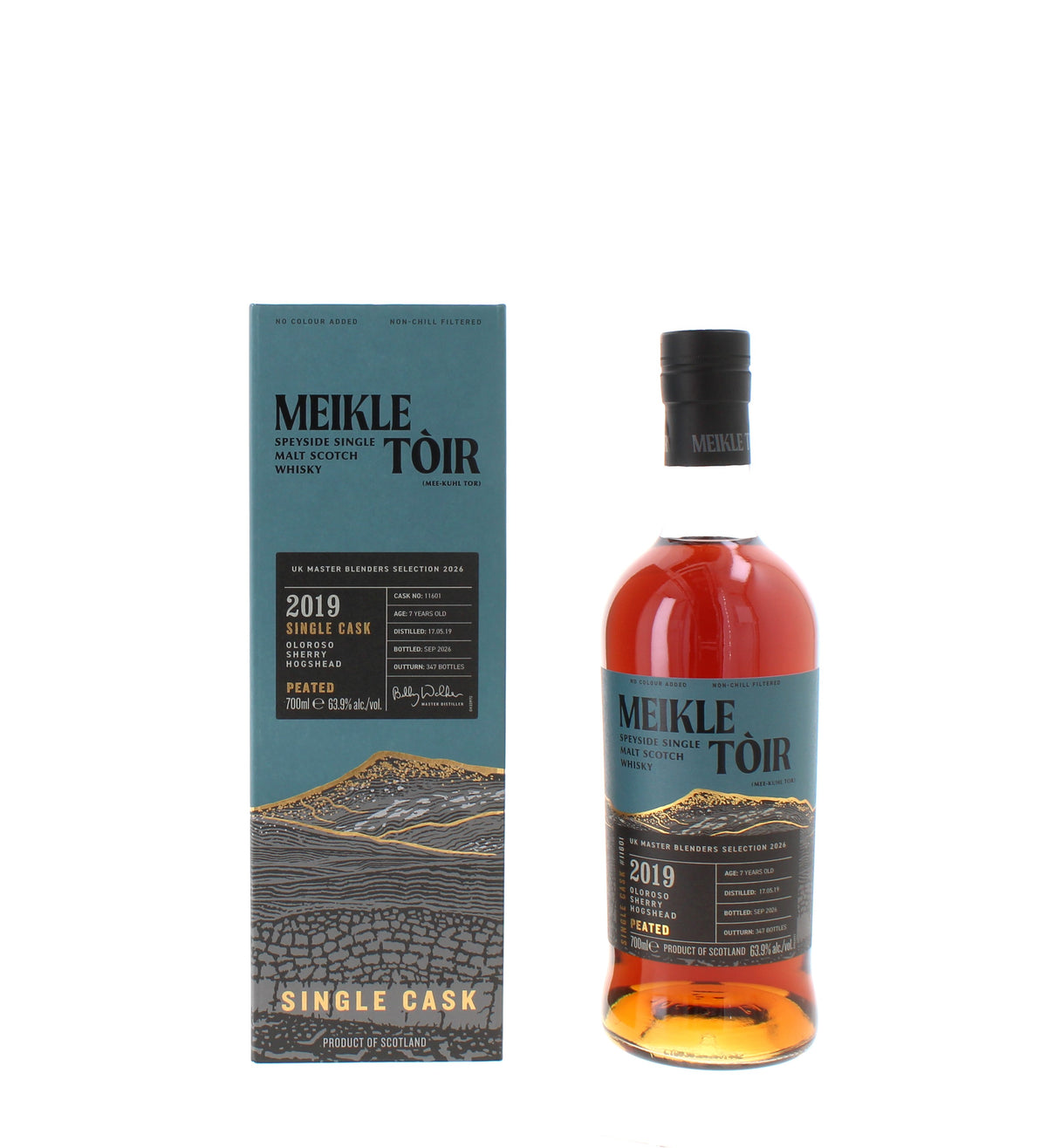 Meikle Toir 7 Year Old 2019 Single Cask Speyside Peated Single Malt - 70cl 63.9%