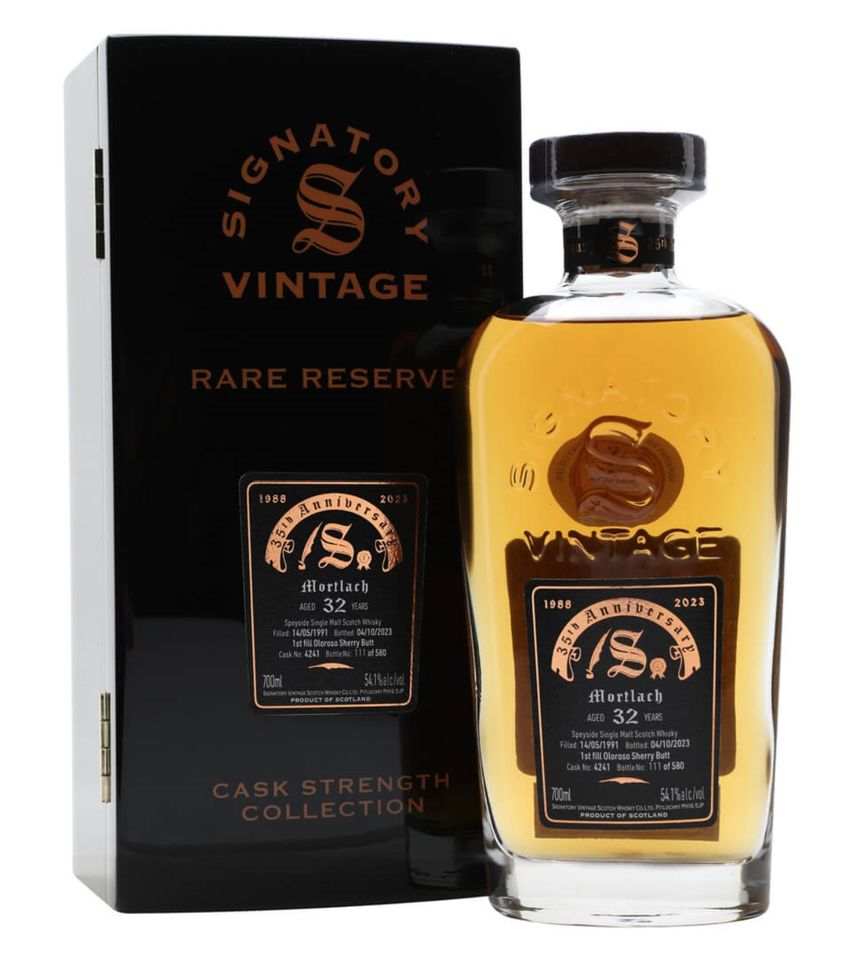 Mortlach 32 Year Old 1991 - Cask Strength Collection Rare Reserve 35th Anniversary Signatory Whisky 70cl 54.1%