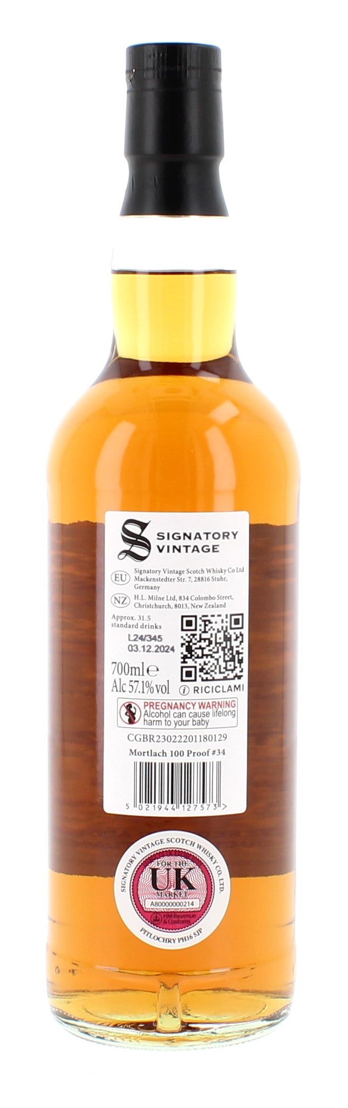 Mortlach 11 Year Old 2013 100 Proof #34 - 70cl 57.1%
