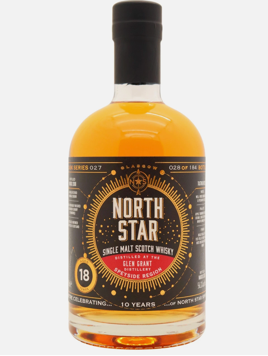 North Star Glen Grant 18 Year Old Single Malt - 70cl 56.1%