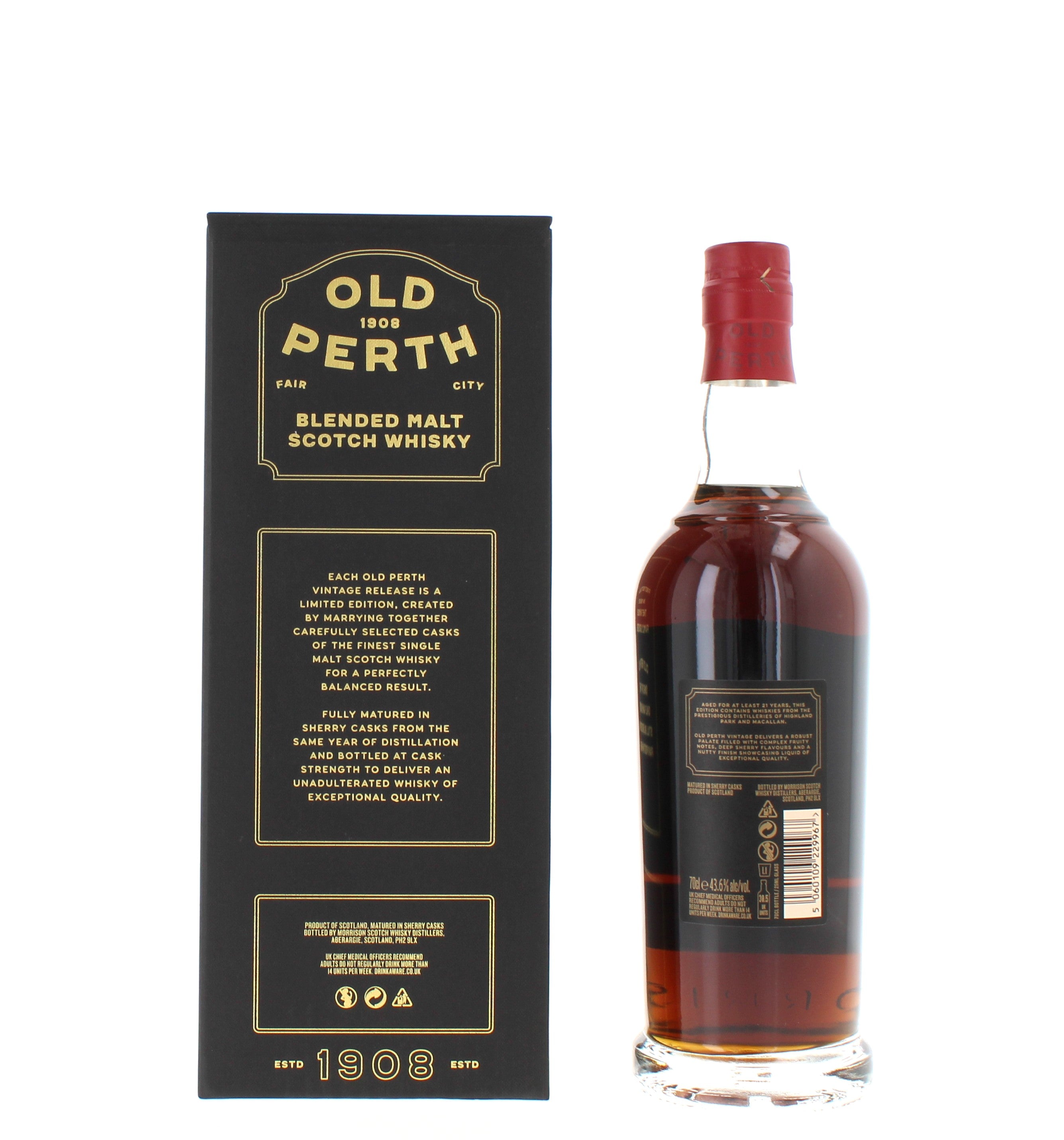 Old Perth 21 Year Old Blended Malt - 70cl 43.6% – The Really Good