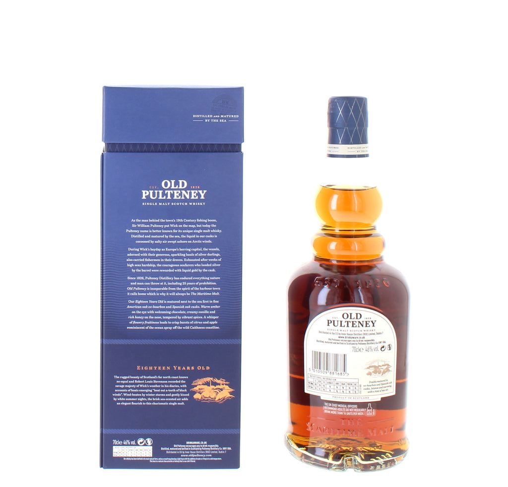 Old Pulteney 18 Year Old Single Malt Scotch Whisky - 70cl 46%