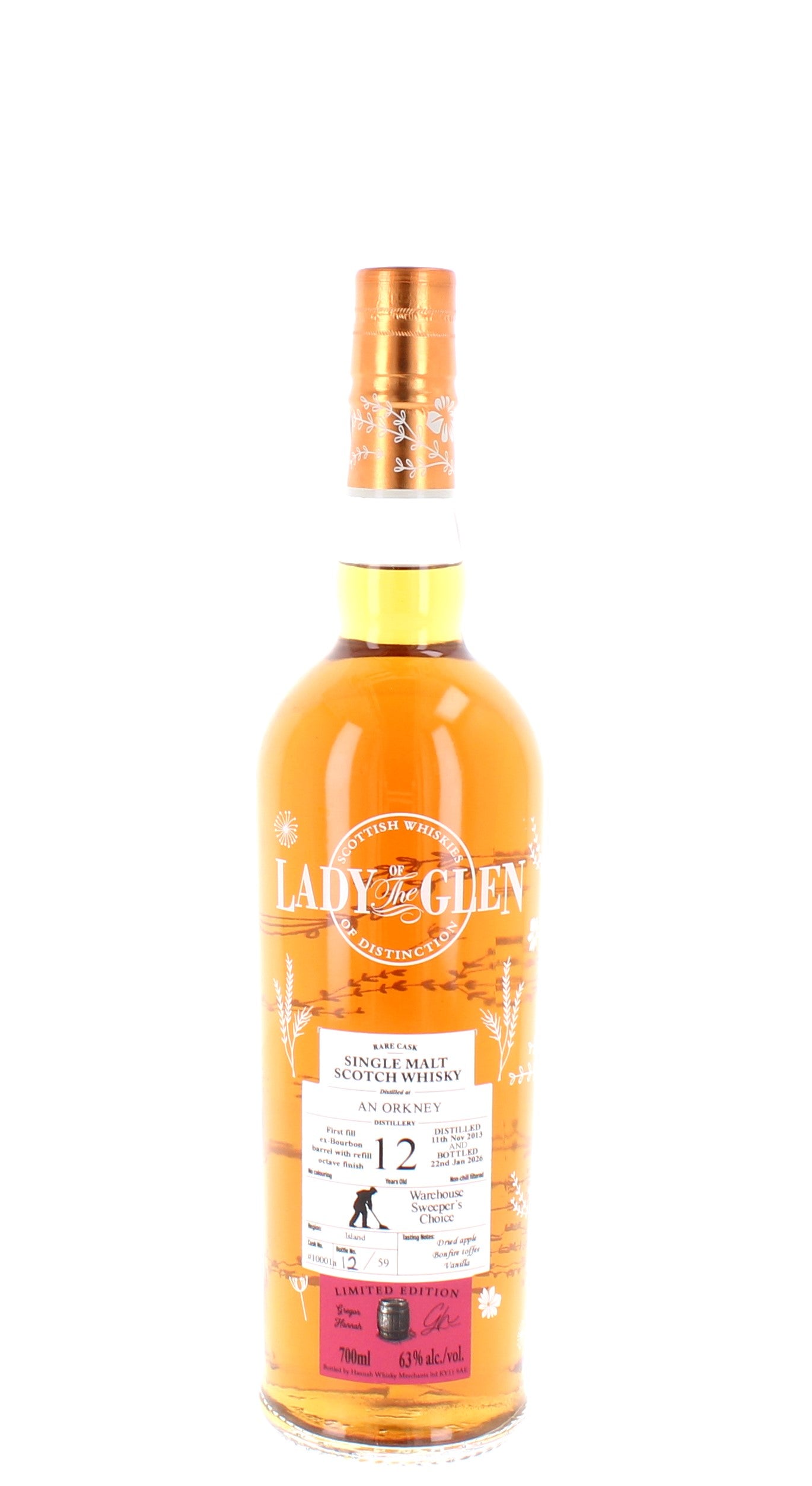 Lady of the Glen Orkney 12 Year Old Single Malt - 70cl 63%
