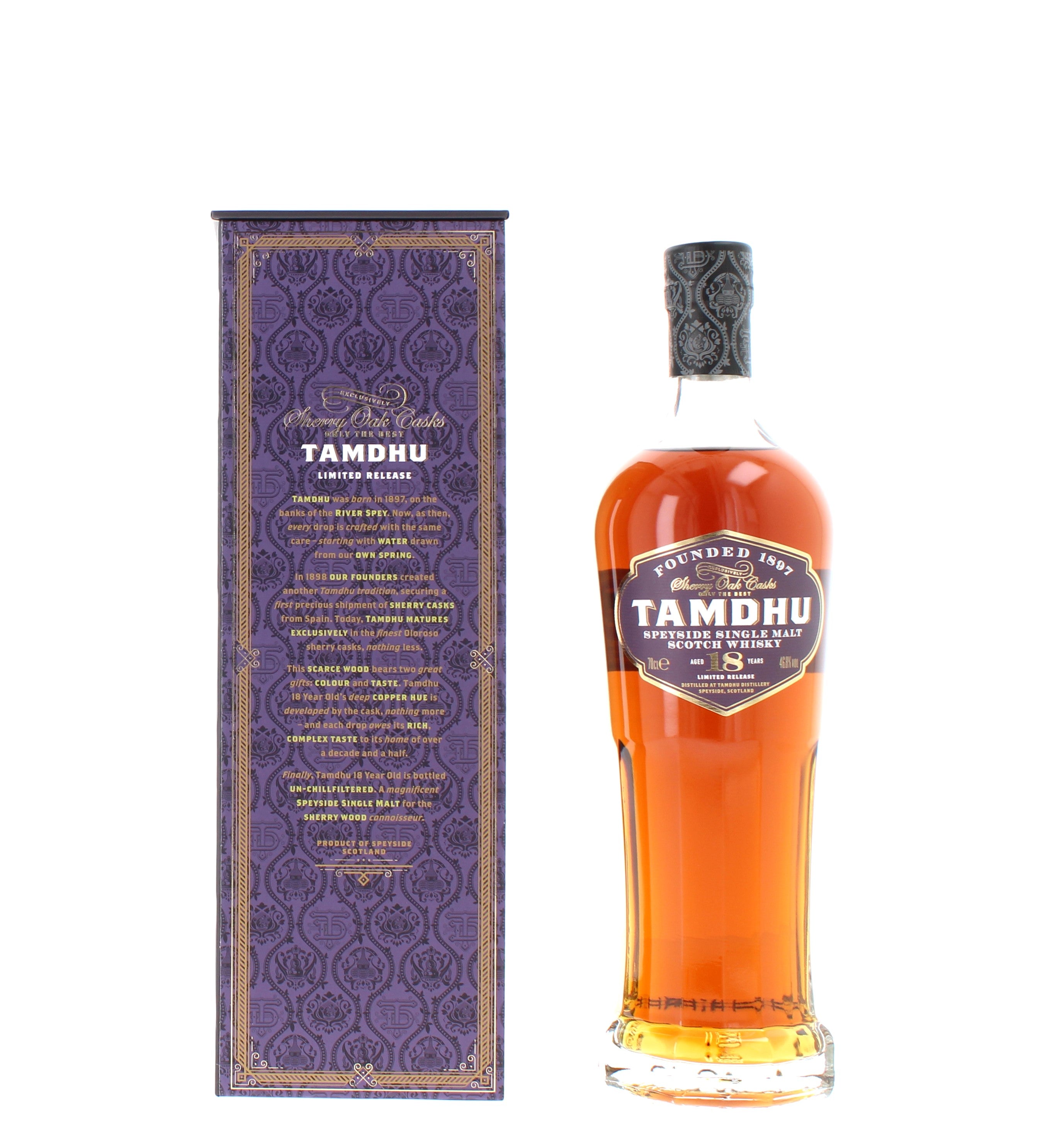 Tamdhu 18 Year Old Single Malt Scotch Whisky - 70cl 46.8% – The