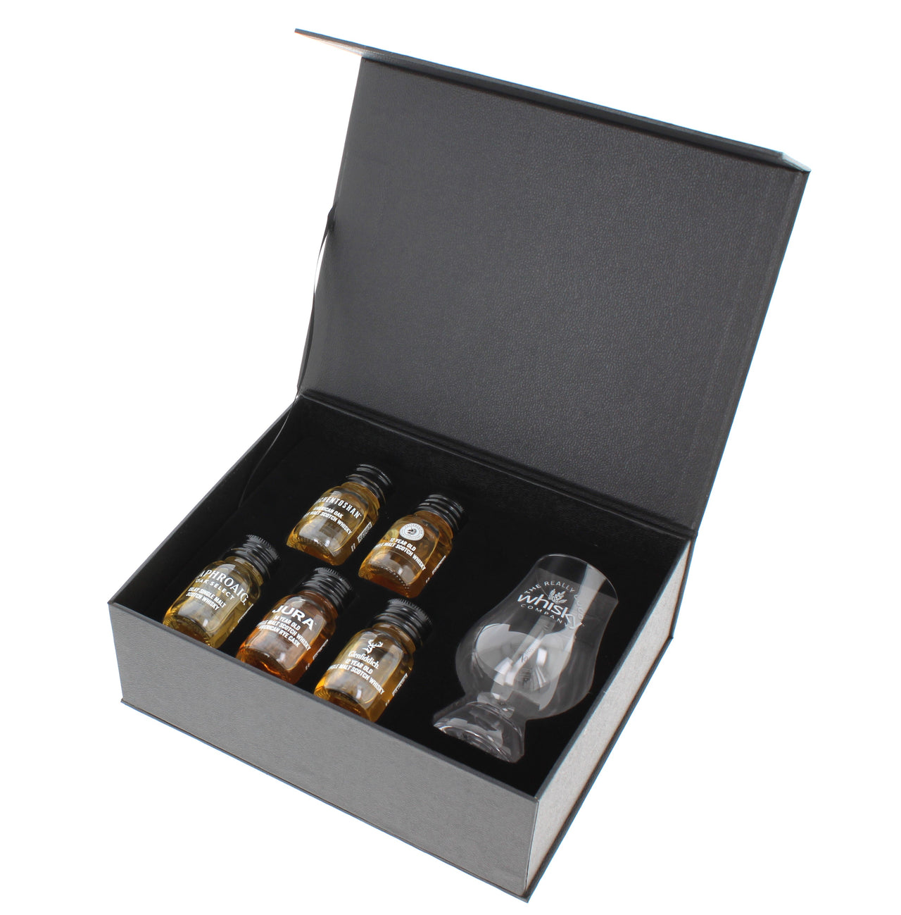 The Five Regions of Scotland Whisky Tasting Gift Set with Glencairn Whisky Glass - 5 x 3cl Single Malt Whisky Gift  42%