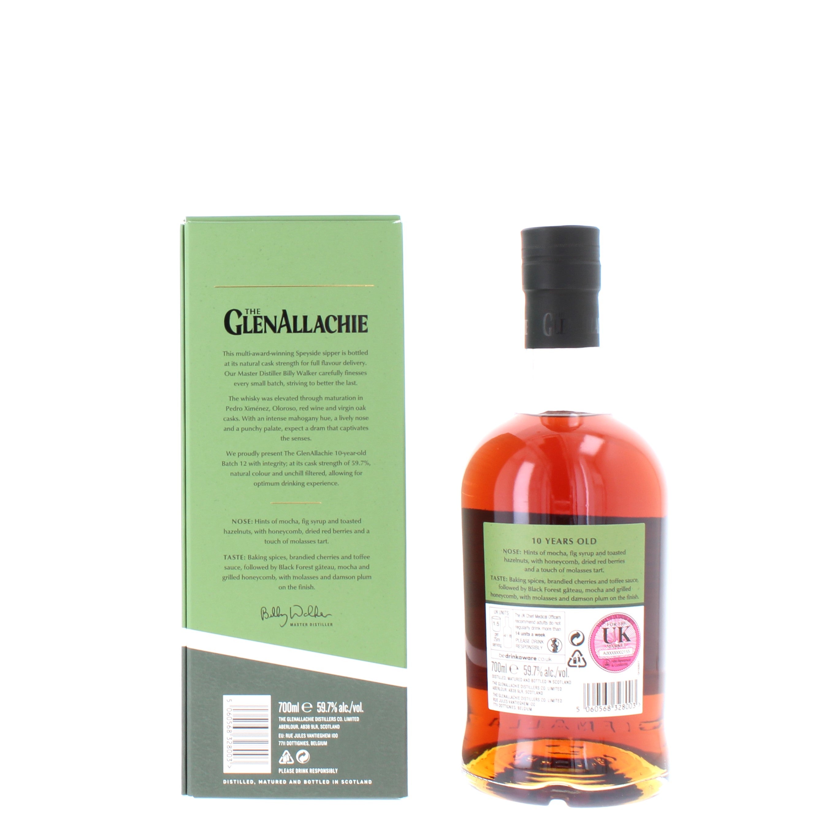 The GlenAllachie 10 Year Old Cask Strength Batch 12 Single Malt