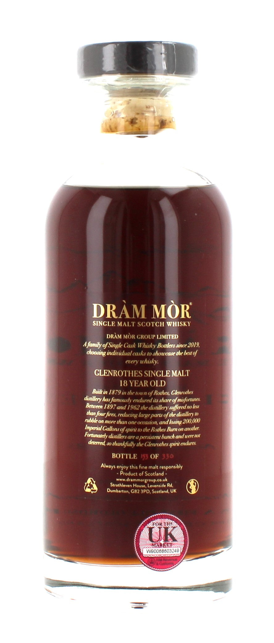 Glenrothes 18 Year Old 2006 Dram Mor Cask No. #7479 - 70cl 55.2%