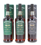 Three Bowmore 10 Year Old Aston Martin Series  (Edition  1,4 & 7) 3*1 Litre