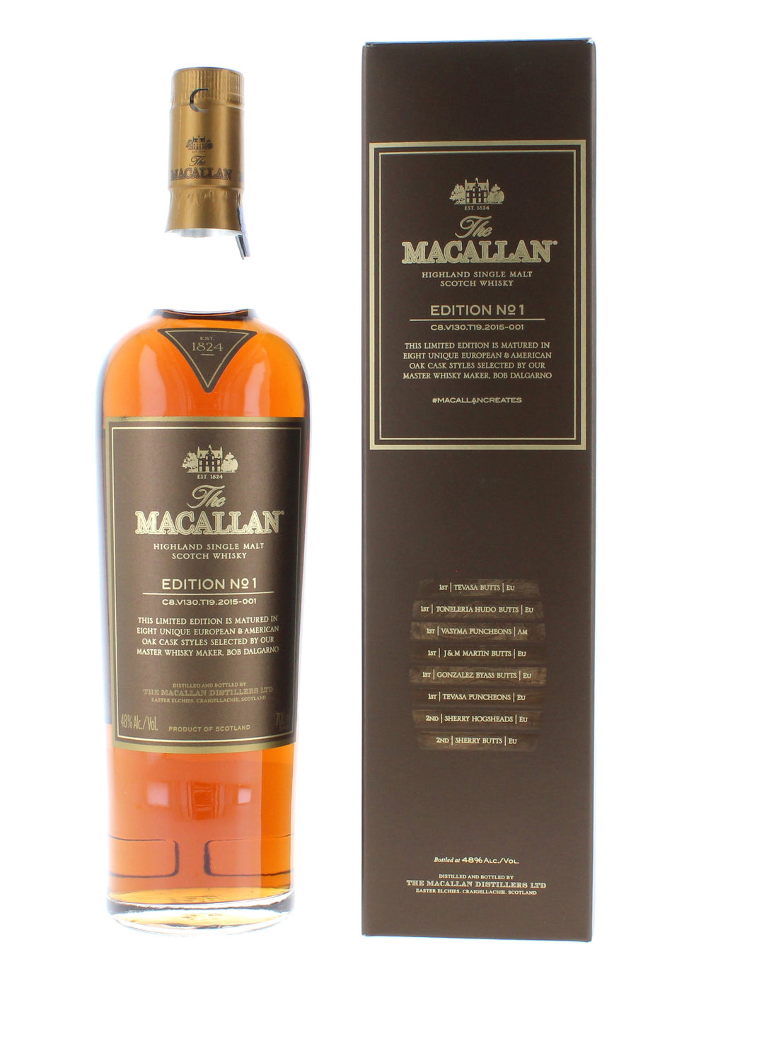 Macallan Edition No. 1, 2, 3, 4, 5, 6 (6 x 70cl)