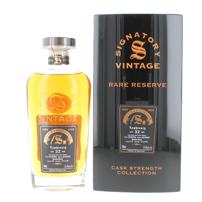 Laphroaig 32 Year Old 1990 Signatory 35th Anniversary Vintage Cask #81 Single Malt Scotch Whisky - 70cl 51.4%