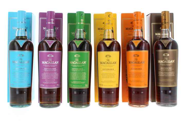 Macallan Edition No. 1, 2, 3, 4, 5, 6 (6 x 70cl)