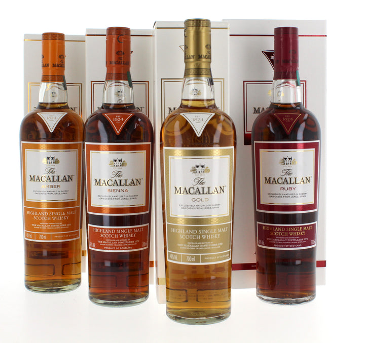 Macallan 1824 Series Collection Whisky set 70cl x 4 (Ruby, Amber, Sienna & Gold)