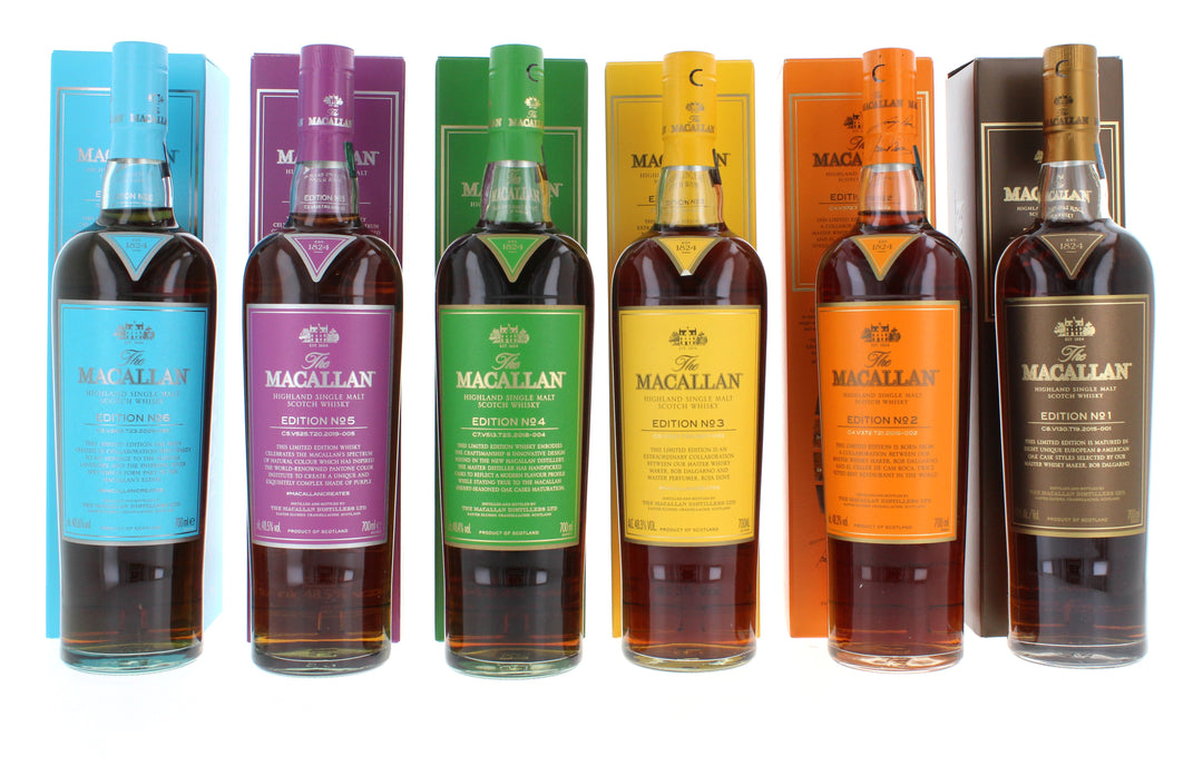 Macallan Edition No. 1, 2, 3, 4, 5, 6 (6 x 70cl)