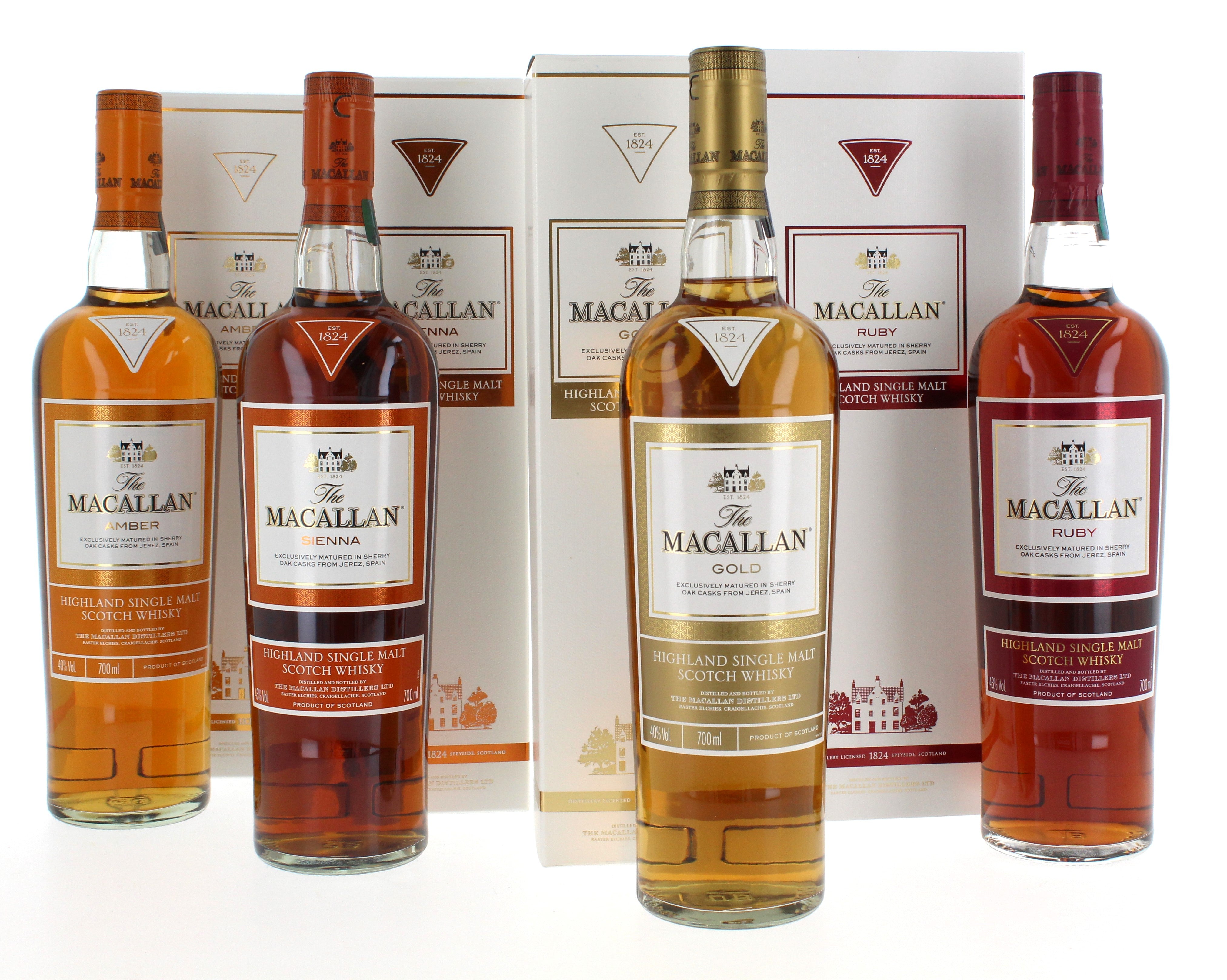 Macallan 1824 Series Collection Whisky set 70cl x 4 (Ruby