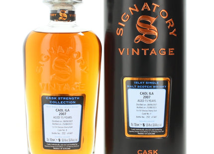 Caol Ila 15 Year Old 2007 Signatory Cask 4 Cask Strength Single Malt Scotch Whisky - 70cl 58.4%