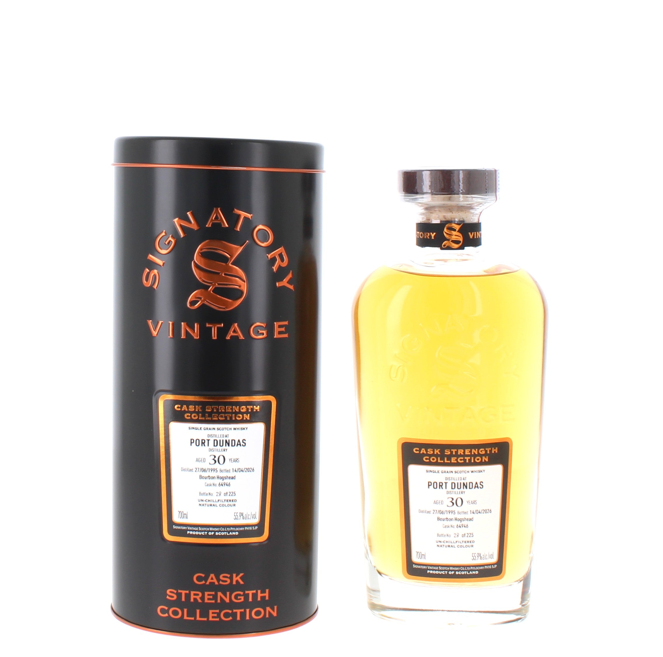 Port Dundas 30 Year Old 1995 Signatory Vintage Single Grain - 70cl 55.9%