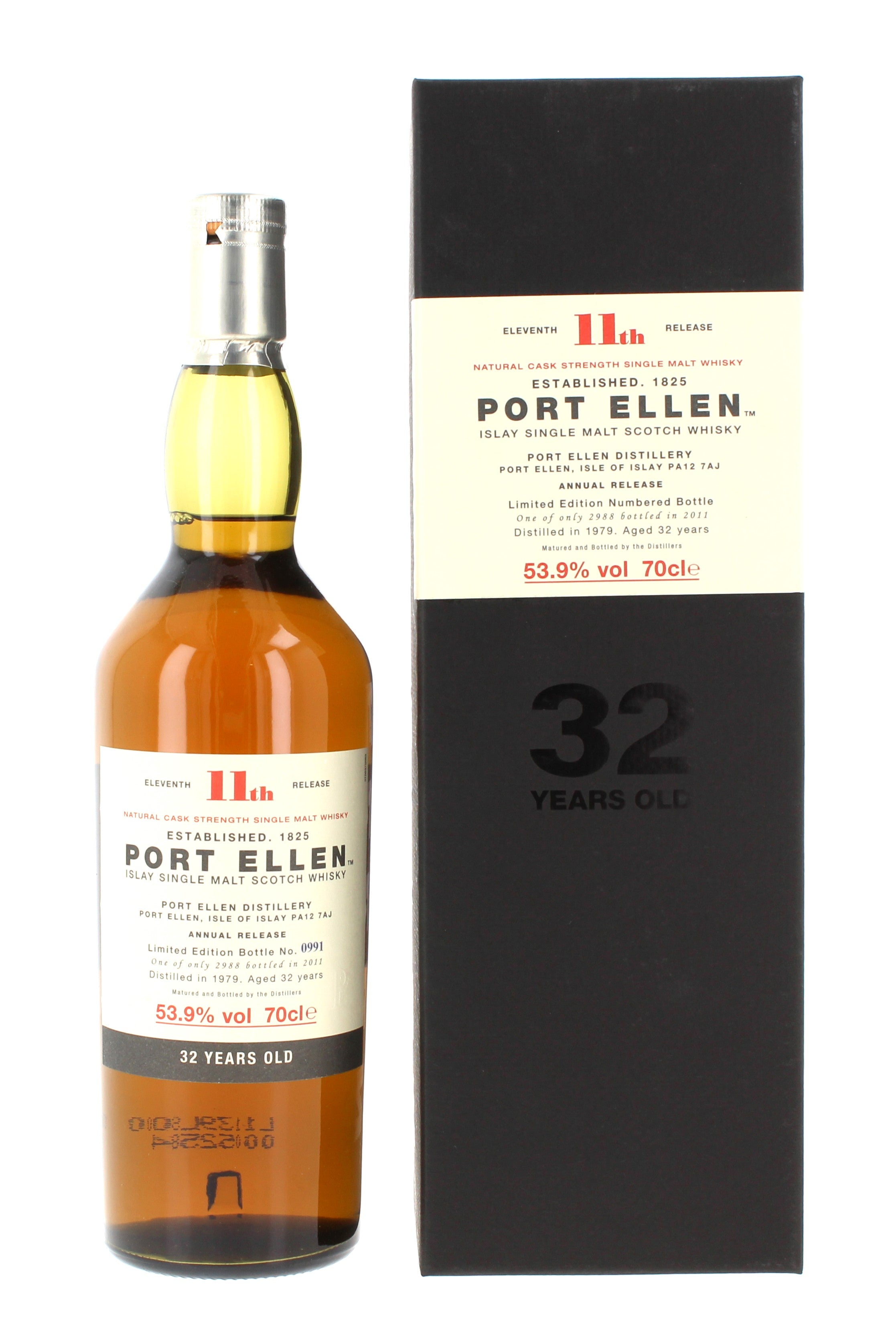 Port Ellen 32 Year Old 1979 11th Release Single Malt - 70cl 53.9