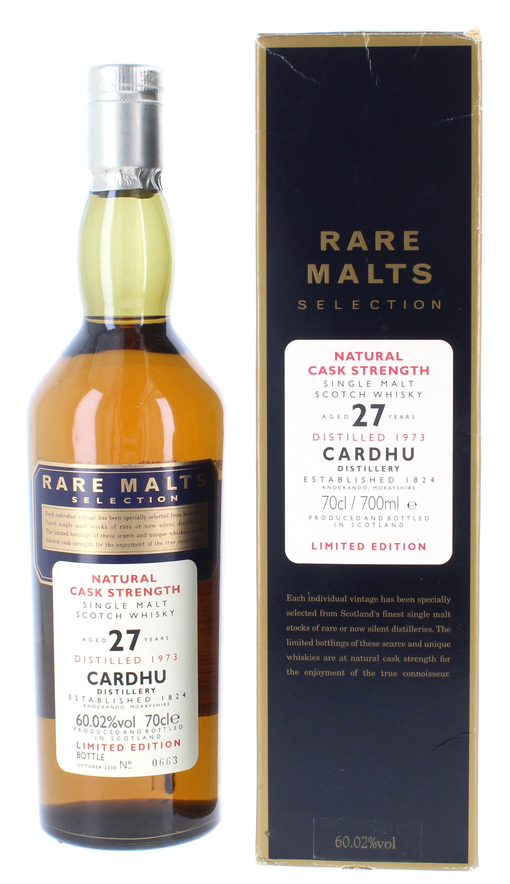 未開封 カルー CARDHU 1973 27年 レアモルトセレクション Cardhu 1973 - 27 Year Old Rare Malts 70cl 60.02% – The Really Good