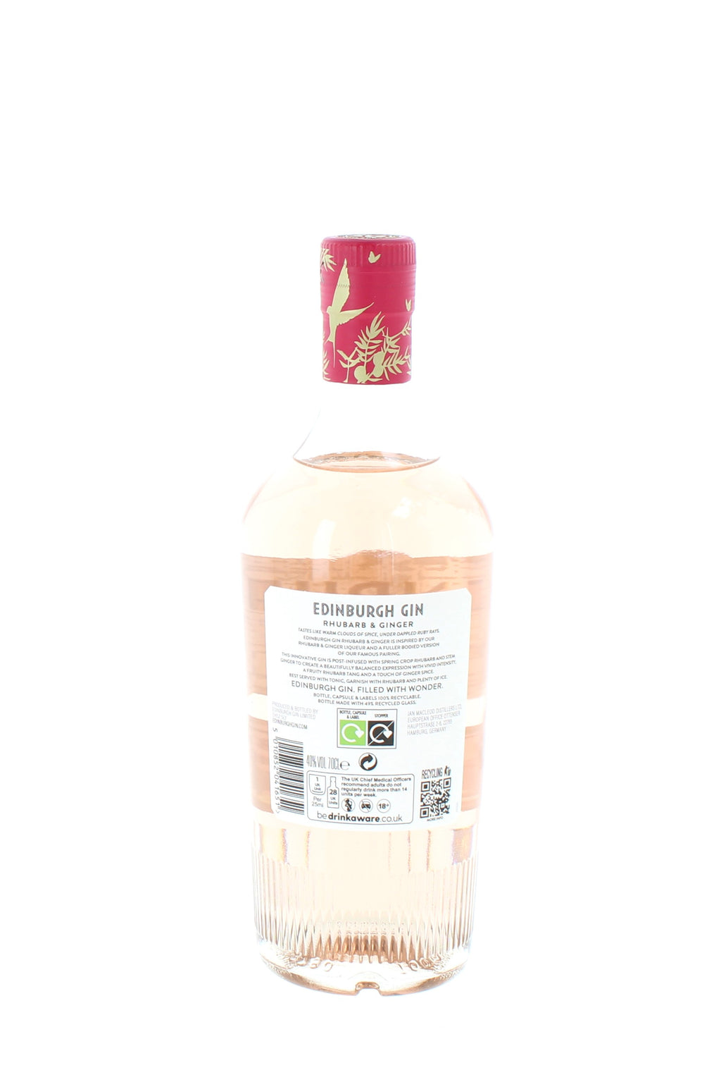 Edinburgh Gin - Rhubarb and Ginger - 70cl 40%