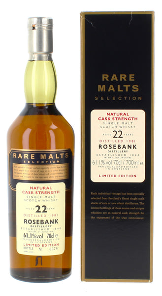 Rosebank 22 Year Old 1981 Rare Malts - 70cl 61.1% – The Really