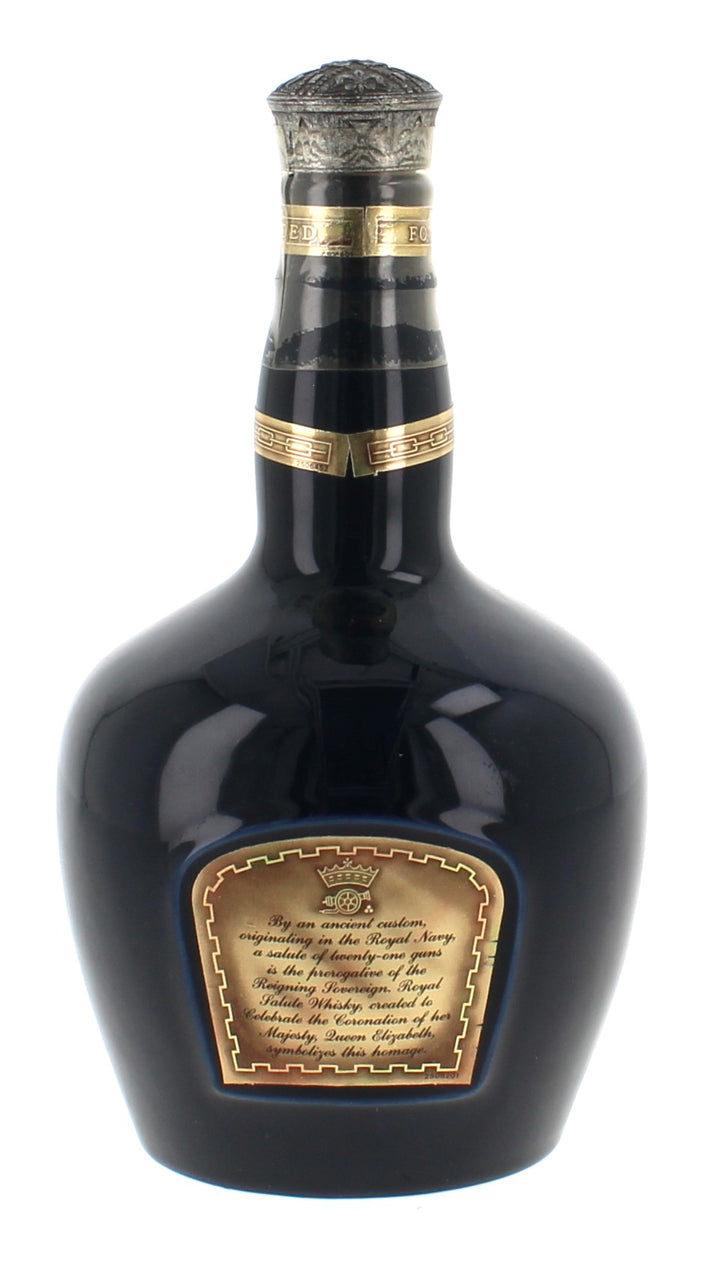 Royal salute 21 Year Old Blue Spode Ceramic Decanter - 75cl 40%