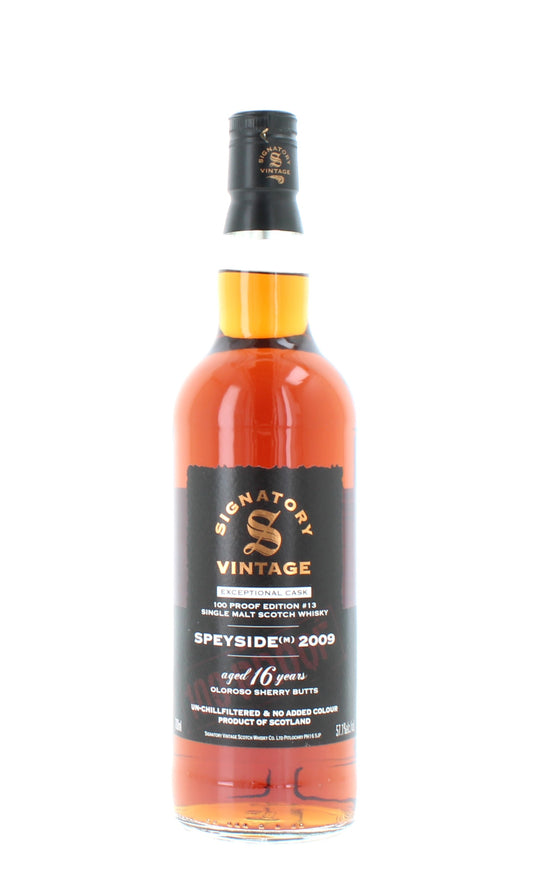 Speyside (M) 16 Year Old 2009 100 Proof Edition #13 Exceptional Cask Single Malt - 70cl 57.1%