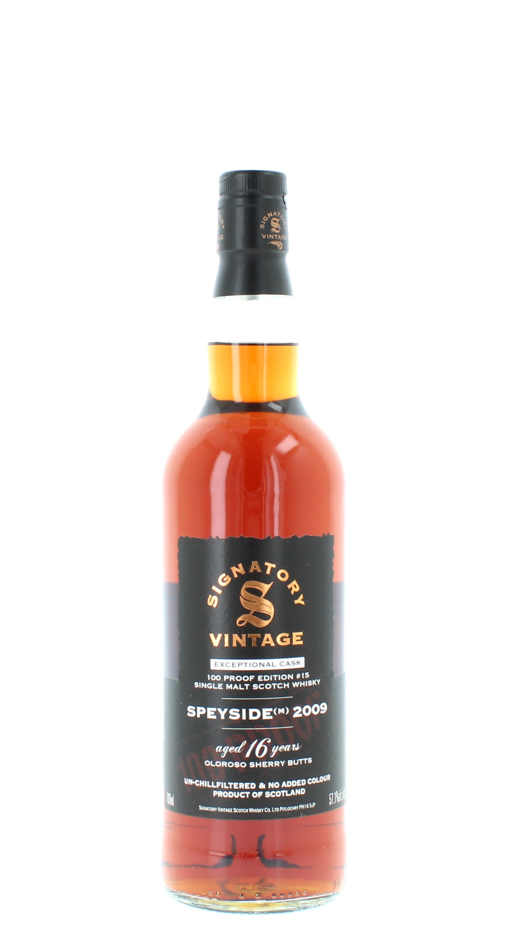 Speyside (M) 16 Year Old 2009 100 Proof Edition #15 Exceptional Cask Single Malt - 70cl 57.1%
