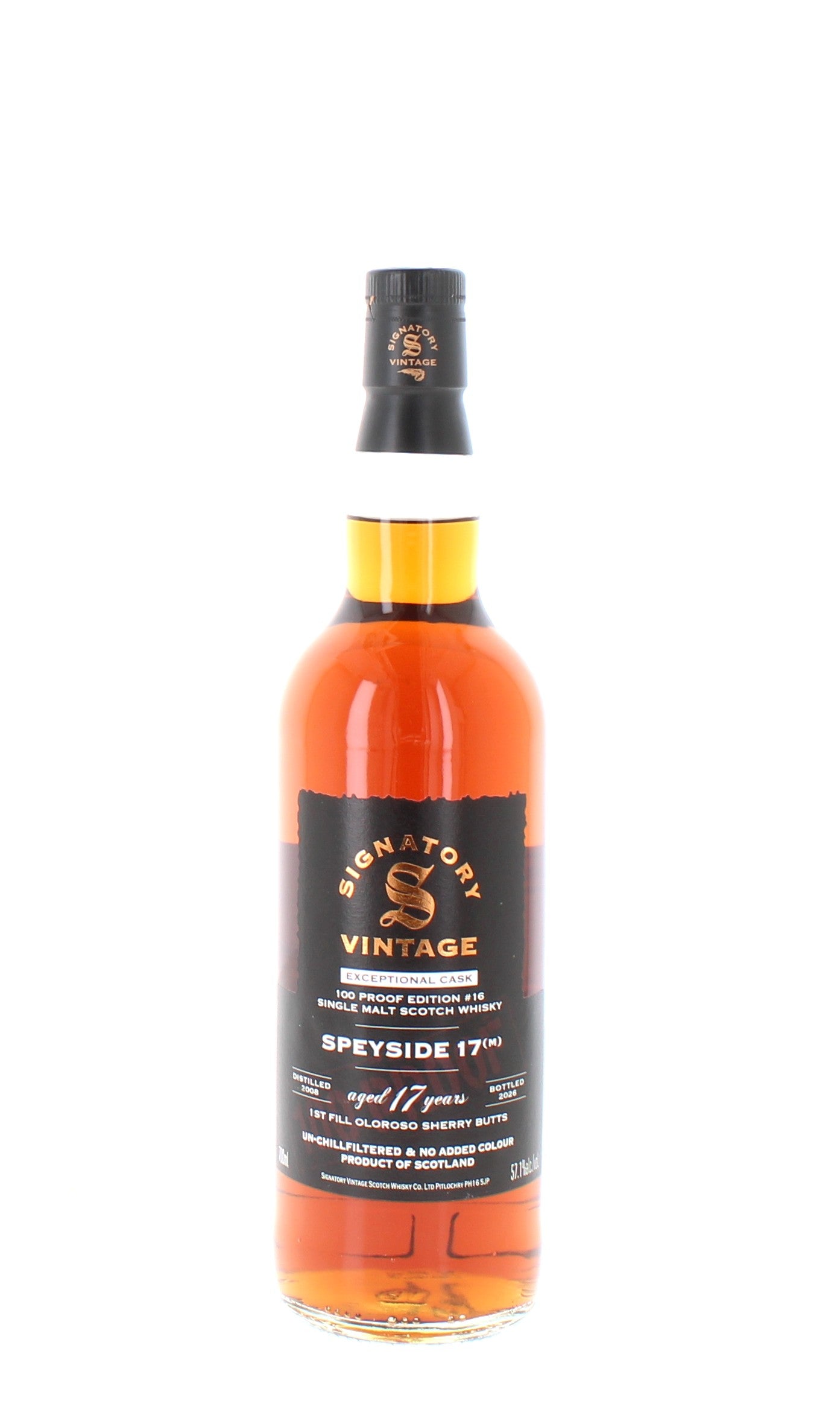 Speyside (M) 17 Year Old 100 Proof Edition #16 Signatory Vintage Single Malt - 70cl 57.1%