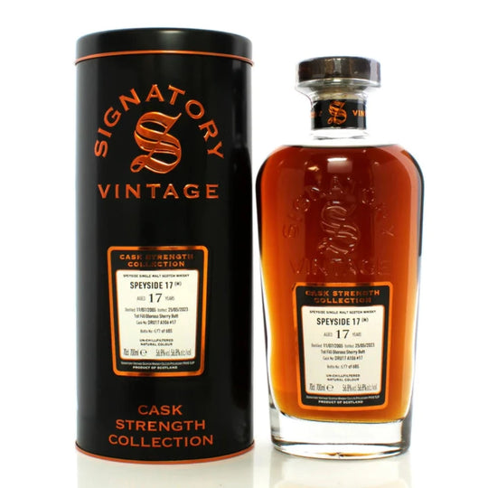 Speyside 17 Year Old M Signatory Cask Strength Single Malt Scotch Whisky - 70cl 56.8%