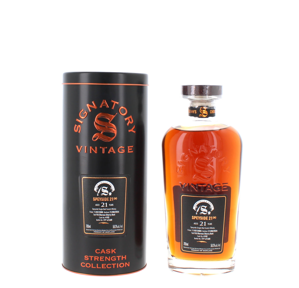 Speyside (M) 21 Year Old 2005 #102 Symington's Choice Single Malt - 70cl 60.8%