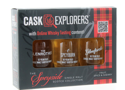 The Speyside Region Scotch Whisky tasting Pack - 3 Single Malt Whiskies with online video to join in with. - 3 X 3cl 42%