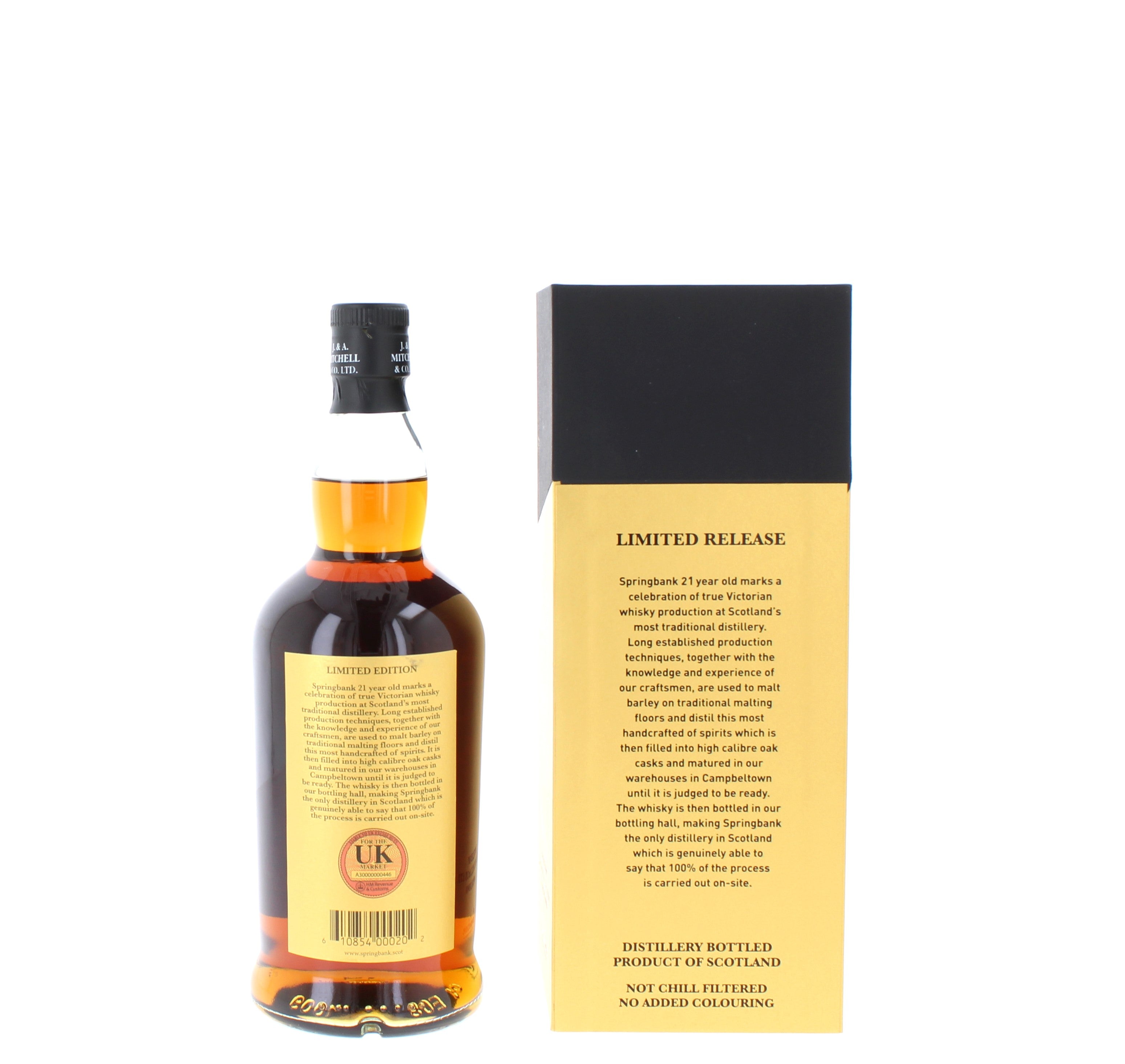 Springbank 21 Year Old Single Malt Scotch Whisky Limited Release - 70cl 46%