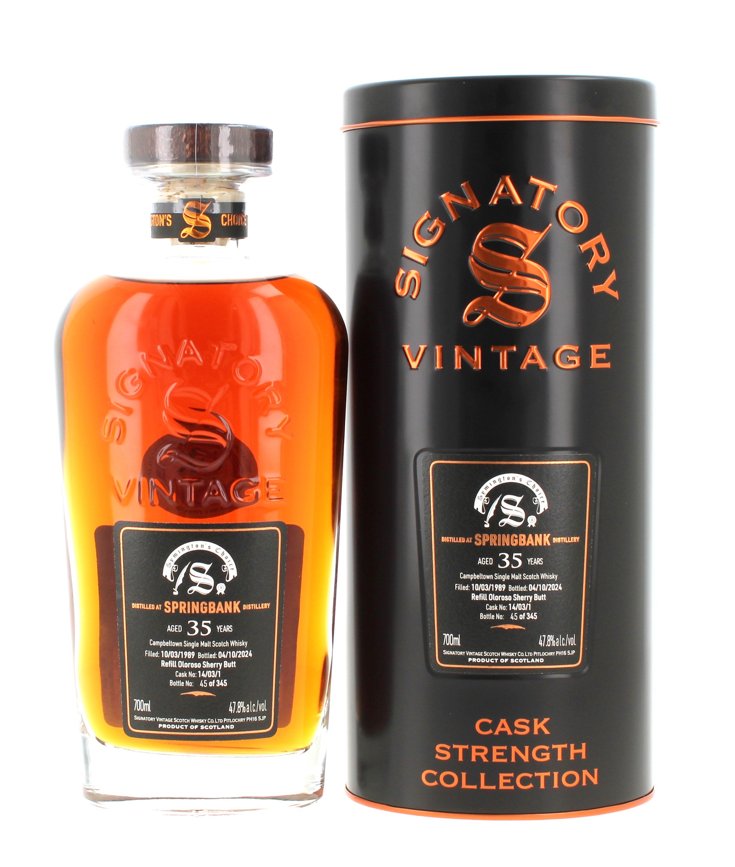 Springbank 35 Year Old 1989 Signatory Symington’s Choice Single Malt ...