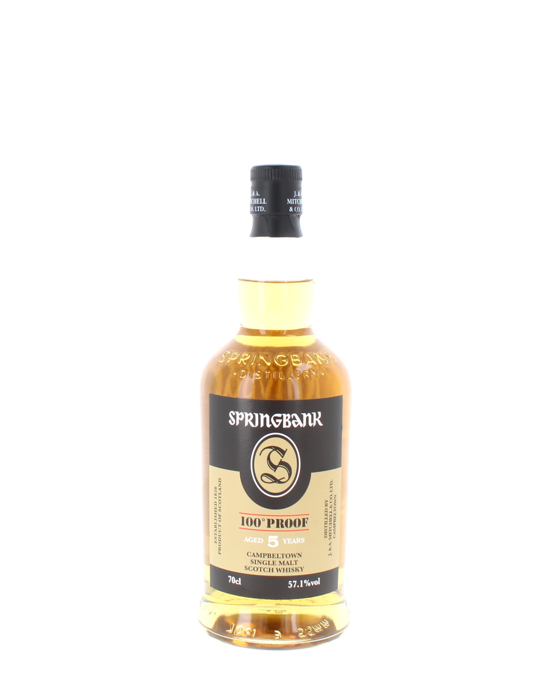 Springbank 5 Year Old 100 Proof Single Malt - 70cl 57.1% – The