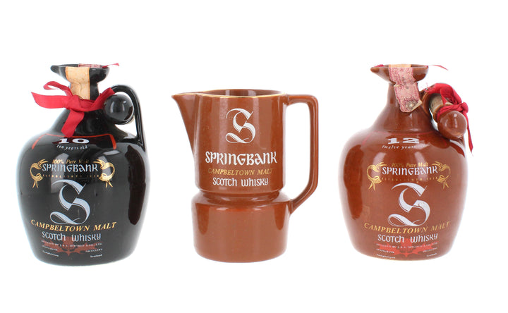 Springbank 10 & 12 Year Old Ceramic Set Bottled 1980s Consorzio Vinicolo (2 x 75cl) 43%