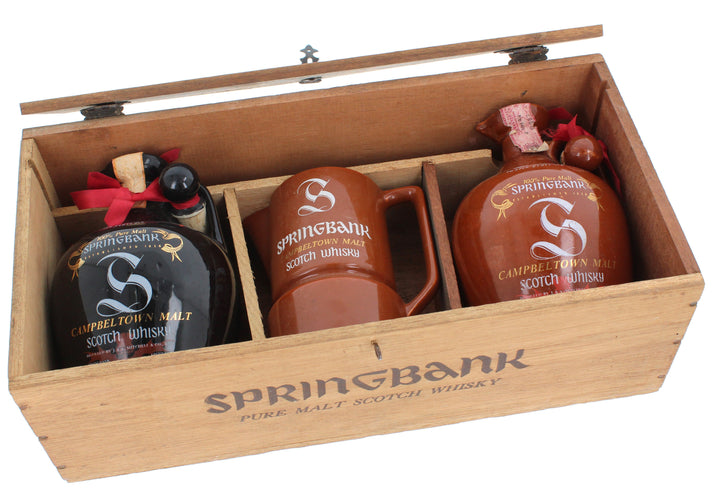 Springbank 10 & 12 Year Old Ceramic Set Bottled 1980s Consorzio Vinicolo (2 x 75cl) 43%