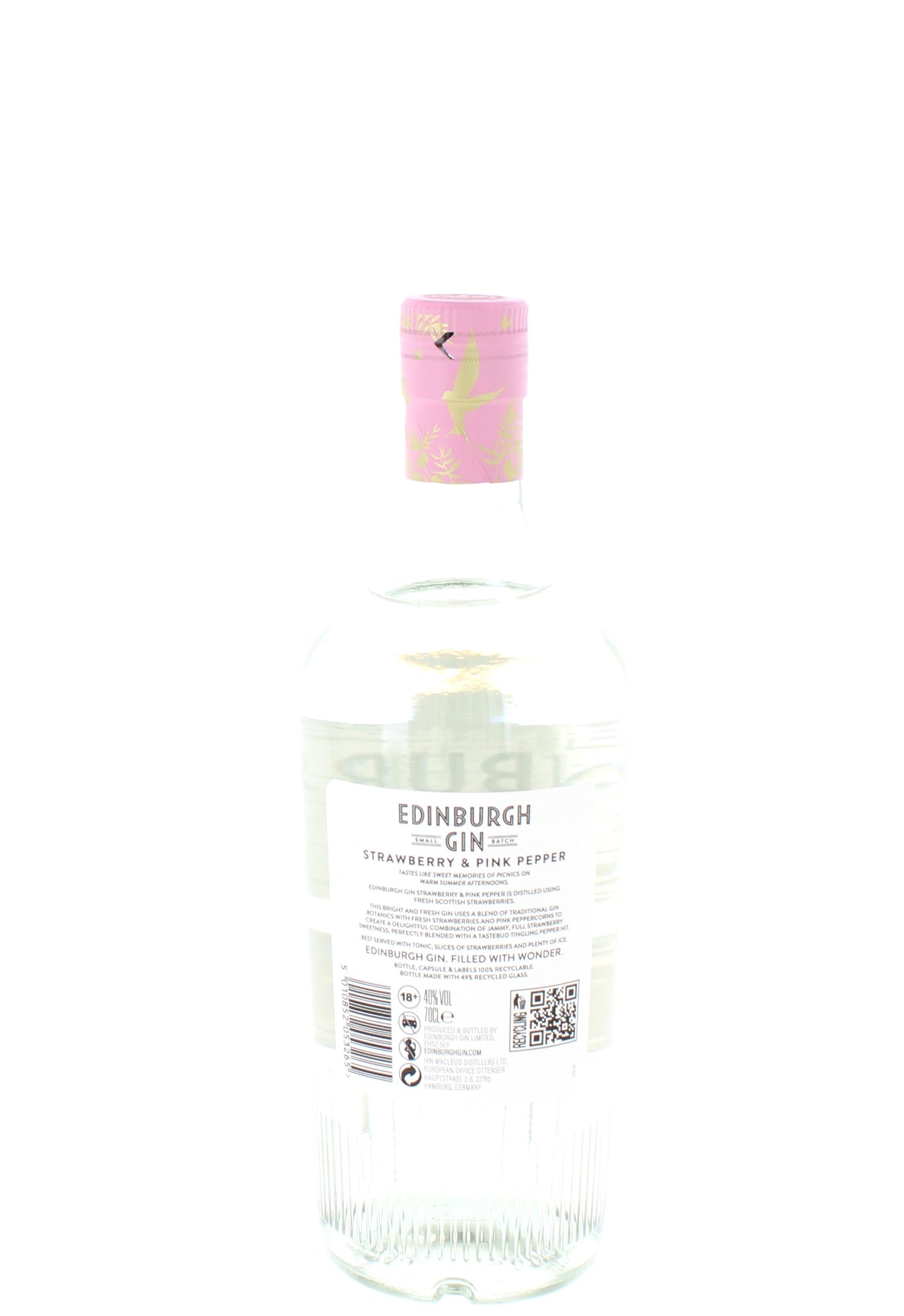 Edinburgh Gin - Strawberry & Pink Pepper - 70cl 40%
