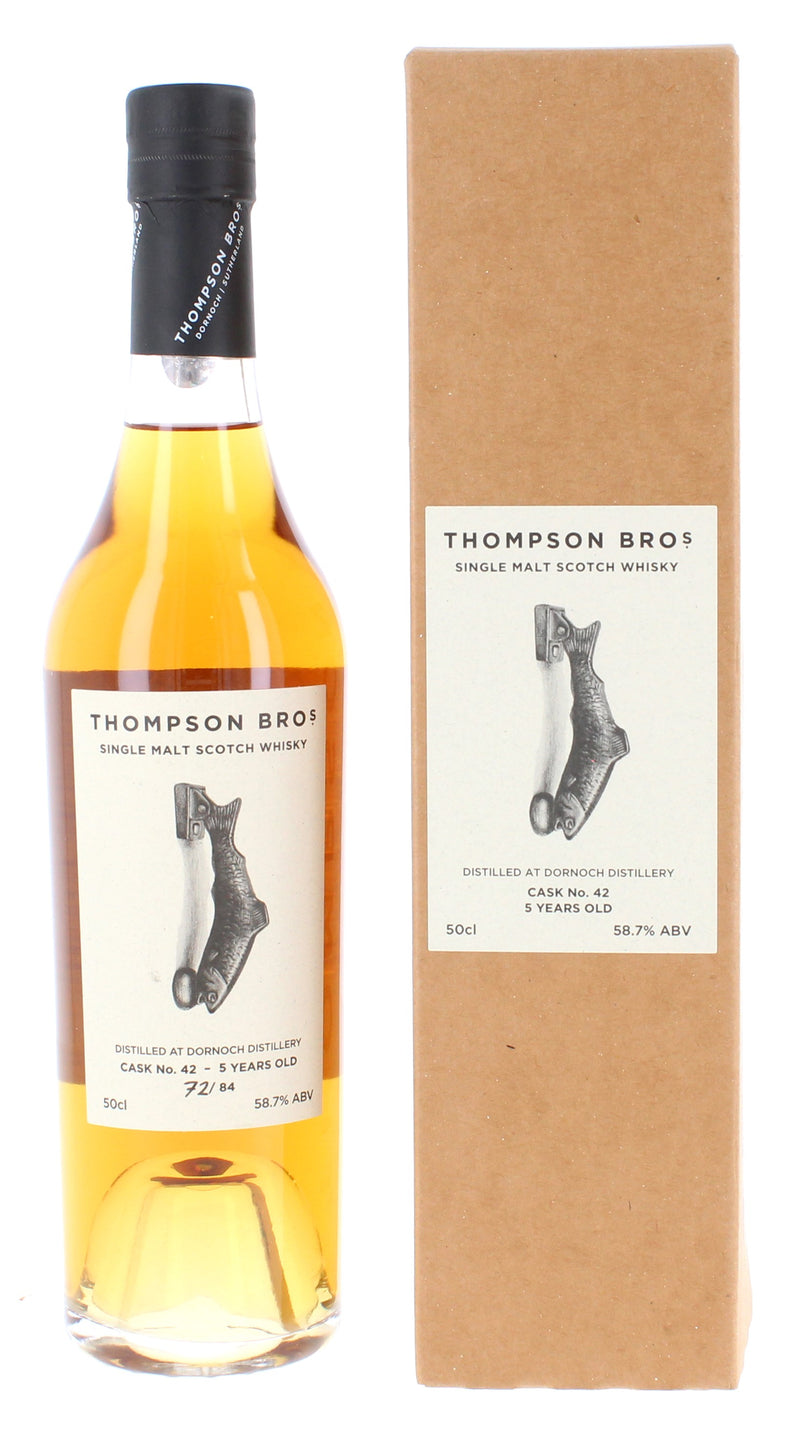 Dornoch 2017  - Thompson Brothers Single Bourbon Cask 5 Year Old #042 50cl 58.7%