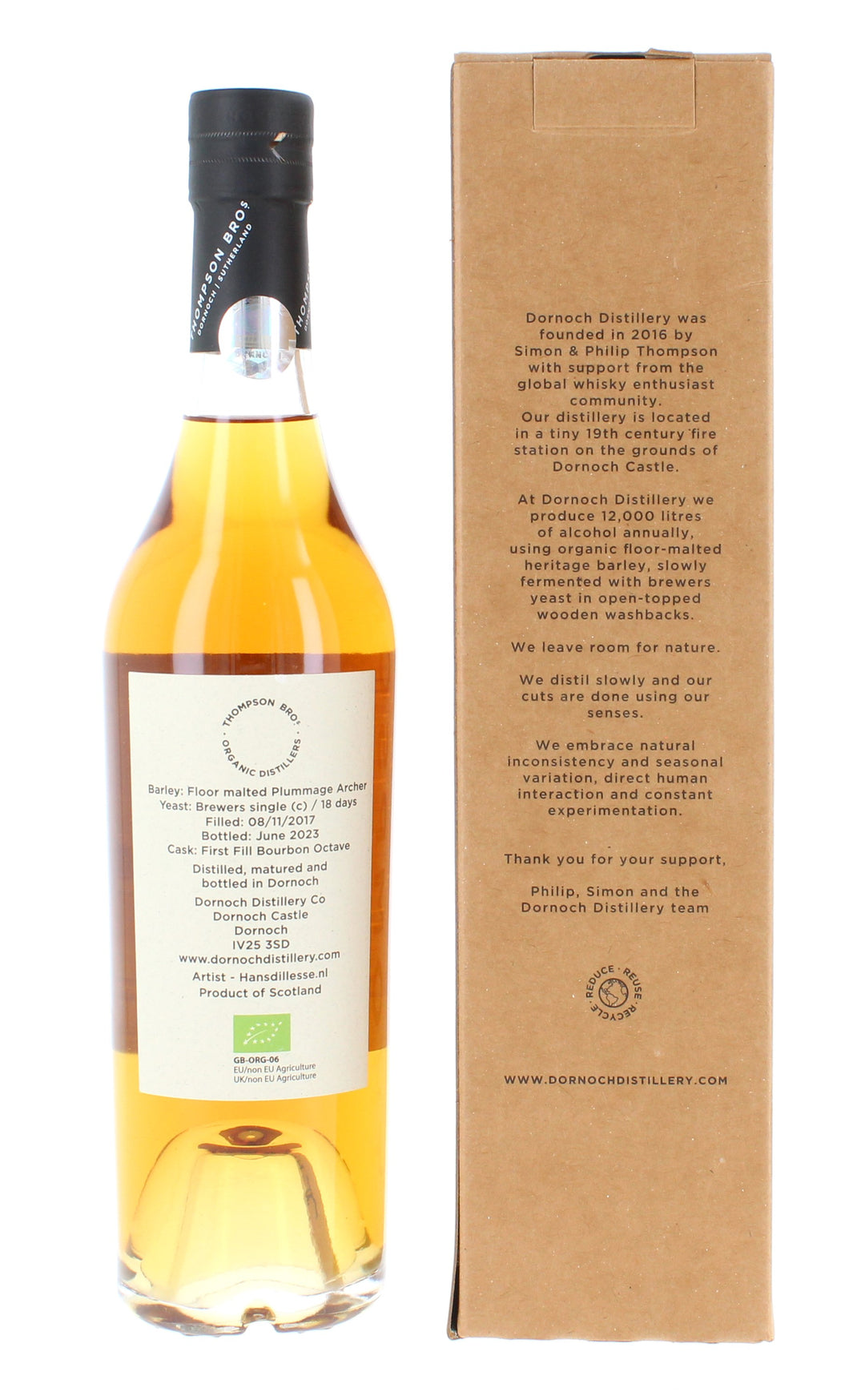 Dornoch 2017  - Thompson Brothers Single Bourbon Cask 5 Year Old #042 50cl 58.7%